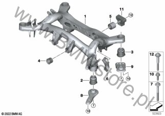 Belka zawieszenia tylnego dla BMW 3' G28 Saloon LCI Limousine 330Li B48D ECE