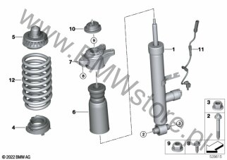 Amortyzator teleskopowy tylny/VDC dla BMW 3' G20 Saloon LCI Limousine BMW ALPINA D3s B57R ECE