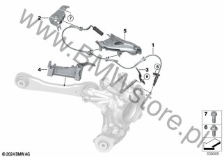 Czujnik prędkości obrotowej kół/mocujące dla BMW 5' G99 M5 Touring M5 S68X ECE