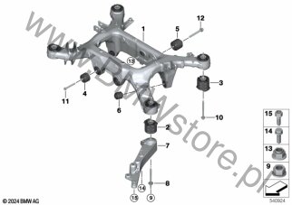 Belka zawieszenia tylnego dla BMW 5' G99 M5 Touring M5 S68X ECE