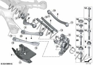 Wspornik tylnej osi/Zawiesz. kół dla BMW 5' G99 M5 Touring M5 S68X ECE