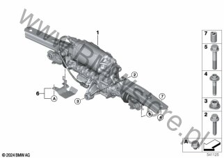 Siłownik RKZKOT/elementy montażowe dla BMW 5' G99 M5 Touring M5 S68X ECE