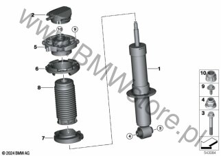 Kolumna McPhaersona tylna EDC dla BMW 5' G99 M5 Touring M5 S68X ECE
