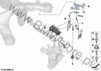Czujnik prędk.obr.kół/czujnik przysp. dla BMW X7 G07 SAV X7 40dX B57R ECE