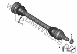 Półoś tylna prawa (33 20 8335897) na diagramie Wałek przekazania napędu dla MS BMW Motorsport M235i Racing Coupé ECE