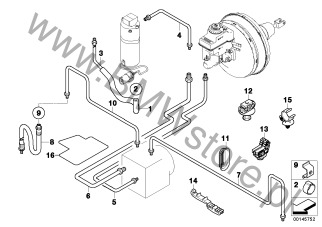 Przewód rurowy (34 32 6772619) na diagramie Przewód hamulcowy przedni dla BMW 7' E65 730d M57N Limousine ECE