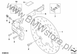 Zacisk hamulca tylny na diagramie Hamulec tylnego koła 