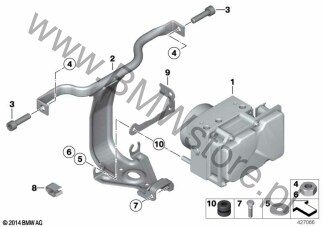 Uchwyt na diagramie Modulator ciśnienia ABS 