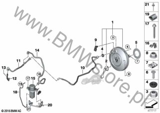 Uchwyt (11 66 7555537) na diagramie Wspomaganie siły ham, pompa podciśn. dla BMW X2 F39 X2 25eX SAC B38X ECE