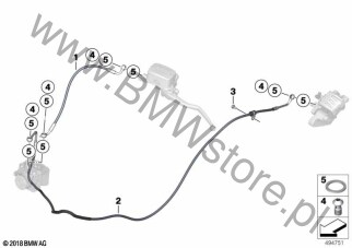 Przewody hamulcowe tylne dla BMW K09 C 400 X 21 ECE