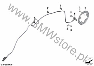 Czujnik prędkości obrotowej tylny dla BMW K09 C 400 X 21 ECE