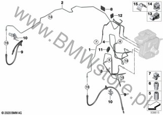 Przewód hamulcowy przedni dla BMW iX3 G08 BEV LCI SAV iX3 M Sport HA0 ECE