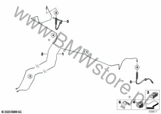 Przewód hamulcowy tylny dla BMW iX3 G08 BEV LCI SAV iX3 M Sport HA0 ECE