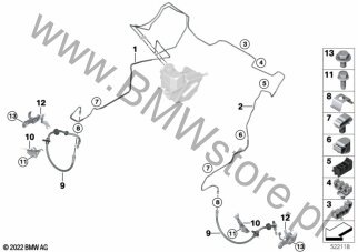 Przewód hamulcowy przedni dla BMW 7' G70 Limousine i7 xDrive60 XE2 ECE