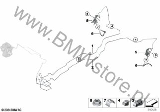 Przewód hamulcowy tylny dla BMW i4 G26 Gran Coupé LCI i4 xDrive40 XE2 ECE