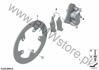 Hamulec przedniego koła dla BMW K06 CE 02 USA