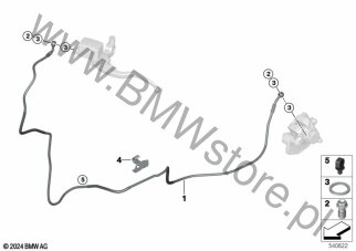 Przewody hamulcowe tylne dla BMW K06 CE 02 USA