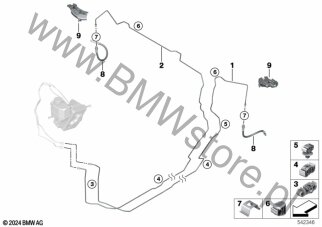 Przewód hamulcowy tylny dla BMW 5' G90 M5 Limousine M5 S68X ECE