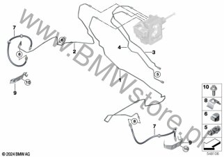 Przewód hamulcowy przedni dla BMW i iX I20 LCI SAV iX M70 xDrive XE2 ECE