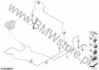 Przewód hamulcowy tylny dla BMW i iX I20 LCI SAV iX M70 xDrive XE2 ECE