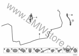 Śruba soczewkowa (11 00 7769945) na diagramie Przewód hamulcowy tylny