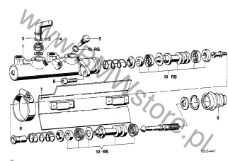 Śruba z łbem walcowym (07 11 9918653) na diagramie Pompa hamulcowa dla BMW 5' E12 518 Limousine ECE