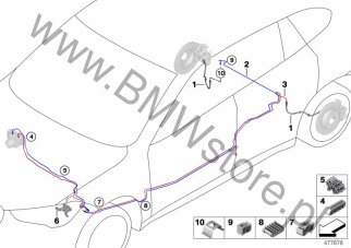 Przewód rurowy agregatu hydraul. DSC (34 30 6864232) na diagramie Przewód hamulcowy tylny