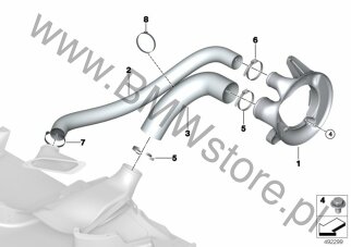 Opaska kablowa (12 51 7736328) na diagramie Hamulec koła przedniego cz.zamont. dla MS BMW Motorsport M4 GT4 Coupé USA