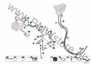 Trójnik (34 00 7767259) na diagramie Przewód hamulcowy przedni
