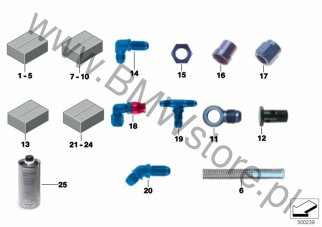 Śruba drążona na diagramie Pompa hamulcowa