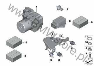 Adapter diagnostyczny (12 71 7735444) na diagramie Agr. hydr. ABS/sterownik/Mocowanie dla MS BMW Motorsport M6 GT3 Coupé ECE