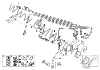 Przewód rurowy (34 30 6779169) na diagramie Przewód hamulcowy przedni ABS dla MINI R50 Cooper 3-drzwiowy ECE