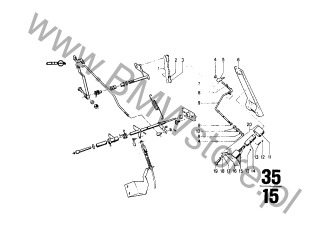 Podkładka na diagramie Mech. gazu/Zesp. dźwigni gazu