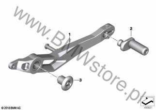 Dźwignia hamulca nożnego, frezowana dla BMW K54 R 1250 RS ECE