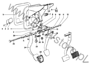 Śruba sześciokątna (07 11 9912720) na diagramie Dźwignia nożna/Przełącznik świateł ham. dla BMW 5' E12 518 Limousine ECE