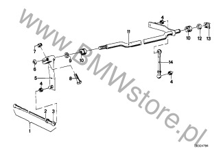 Dźwignia na diagramie Mech. gazu/Zesp. dźwigni gazu