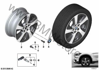 Obr. BMW st.le., wz. turbiny 561 - 17'' dla BMW X1 F48 LCI SAV X1 25eX B38X ECE
