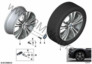 Obr. BMW, st.le. podw. szpr. 568 - 18'' dla BMW X1 F48 LCI SAV X1 25eX B38X ECE