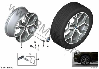 Obr.BMW LM szprycha Y 569 - 18" dla BMW X1 F48 LCI SAV X1 25eX B38X ECE