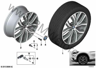 Obr.BMW LM szprycha Y 511 - 19" dla BMW X1 F48 LCI SAV X1 25eX B38X ECE