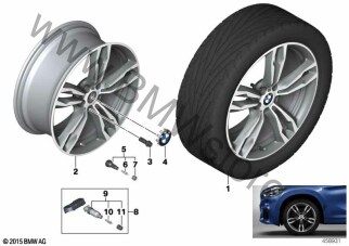 Obr.BMW LM szprycha podw.572M - 19" dla BMW X1 F48 LCI SAV X1 25eX B38X ECE