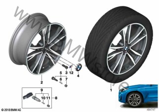 BMW st.lekki M Double Spoke 715M - 19" dla BMW X1 F48 LCI SAV X1 25eX B38X ECE
