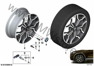 BMW st.lekki M Double Spoke 722M - 19" dla BMW X2 F39 SAC X2 25eX B38X ECE