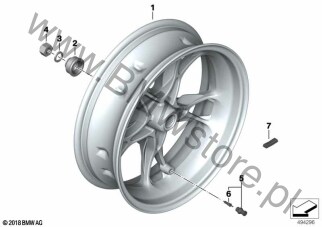 Tuleja dystansowa (36 31 8558629) na diagramie Tylne koło dla BMW K08  C 400 GT  ECE