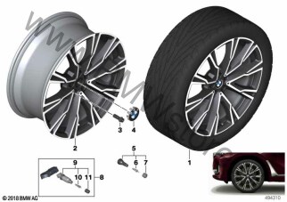 BMW k.st.le.Y-Spoke 758I - 22" dla BMW X7 G07 SAV X7 40dX B57R ECE