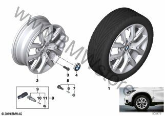 BMW k.st.l. Y-Spoke 574 - 17" SZ dla BMW X1 F48 LCI SAV X1 25eX B38X ECE