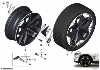 BMW k.st.l. Aerodynamik 843 - 20" dla BMW iX3 G08 BEV SAV iX3 HA0 ECE