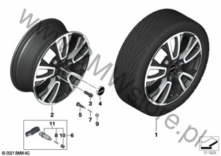 MINI obręcz ze st.l.Mini Spoke 902 - 18" dla Mini F56 LCI 3-drzwiowy JCW B46D ECE