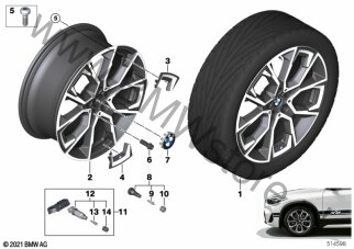 BMW obr.st.l.aerodynam.919M - 19" dla BMW X1 F48 LCI SAV X1 25eX B38X ECE