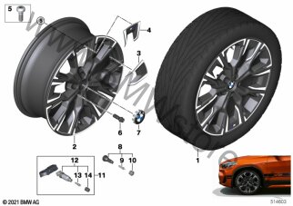 BMW obr.st.l.aerodynam.920M - 20" dla BMW X2 F39 SAC X2 25eX B38X ECE